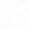 Living Copy logo - white fountain pen